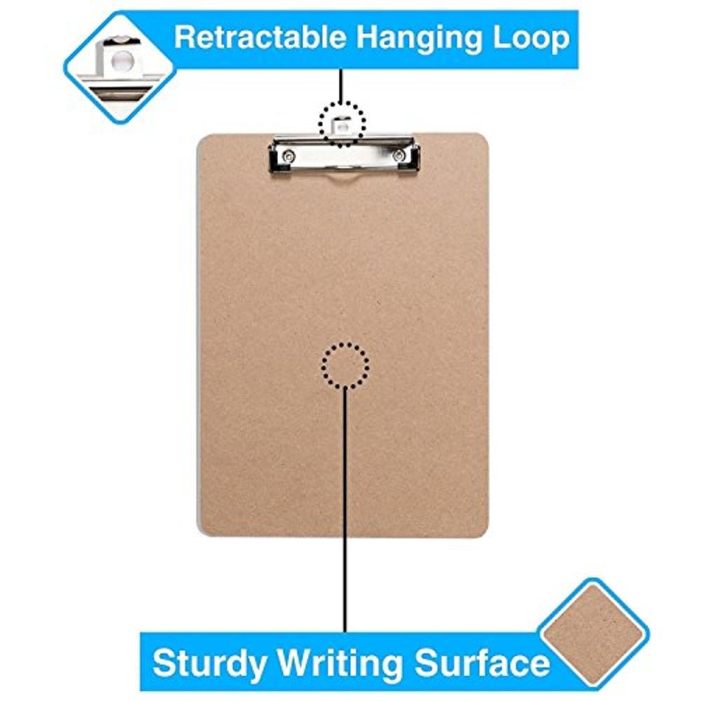 Office Solutions Dir Clipboards (Set of 5) by Office Solutions Direct! ECO Friendly Hardboard Clipboard, Low Profile Clip Standard A4 Letter Size