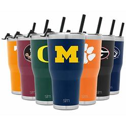 Simple Modern Officially Licensed Collegiate Michigan Wolverines Tumbler with Straw and Flip Lid | Insulated Stainless Steel 30o