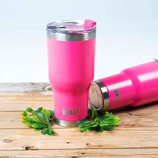 Beast 40 oz Tumbler Stainless Steel Vacuum Insulated Coffee Ice Cup Double  Wall Travel Flask by Greens Steel… (Cupcake Pink)