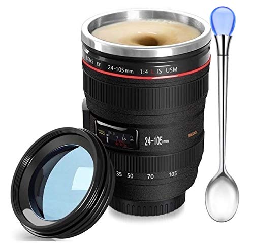 Chasing Y Camera Lens Coffee Mug,Camera Lens Mug,Fun Photo Coffee Mugs Stainless Steel Lens Mug Thermos Great Gifts for Photographers,Home