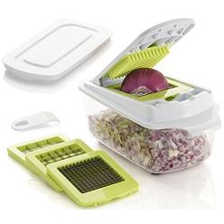 Brieftons QuickPush Food Chopper: Strongest & 200% More Container Capacity, 30% Heavier Duty, Kitchen Vegetable Fruit Dicer, Oni
