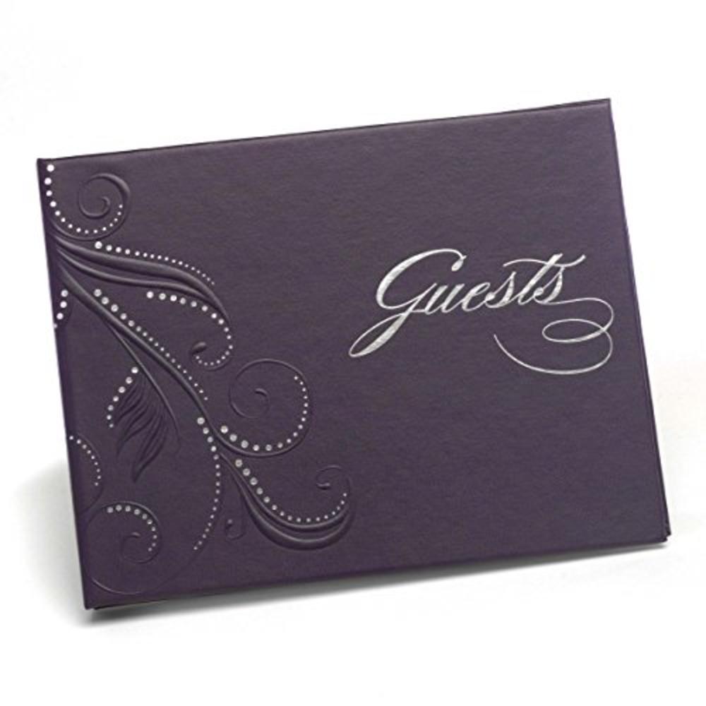 Hortense B. Hewitt Purple Swirl Guest Book, 7.5 x 5.75-Inches