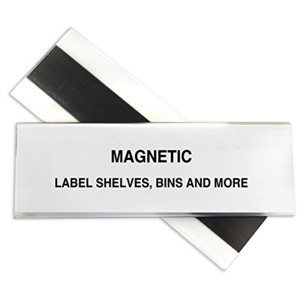 C-Line HOL-DEX Magnetic Shelf/Bin Label Holders, 2 x 6 ...