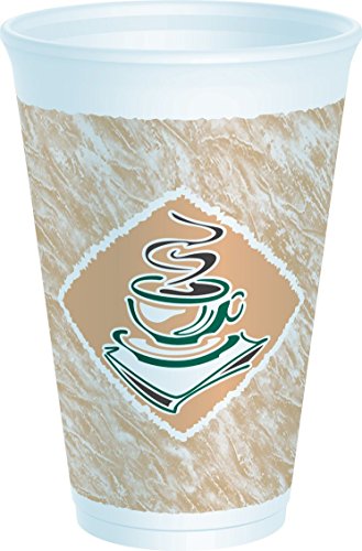 Dart 16 oz Cafe G Design Green Accent Printed Foam Cup