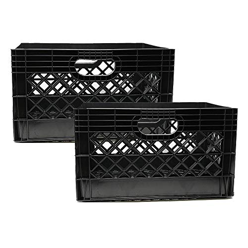JEZERO Milk Crate for Household Storage: The Ultimate Storage Tote for Groceries, Garages, Kayaking & Outdoor, Stackable Storage