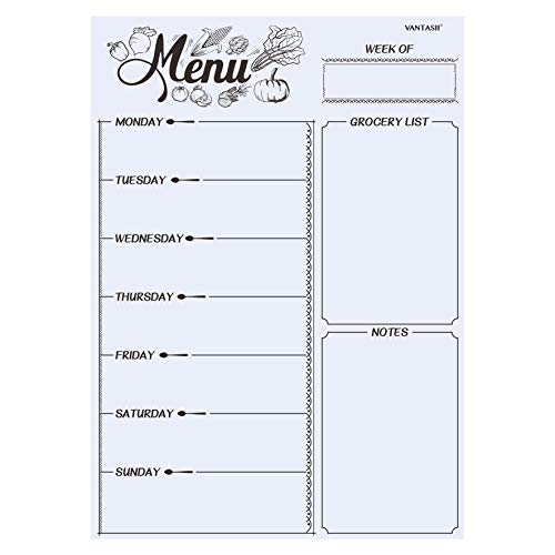 Vantasii zh051 Magnetic Refrigerator Whiteboard,Weekly Menu ...