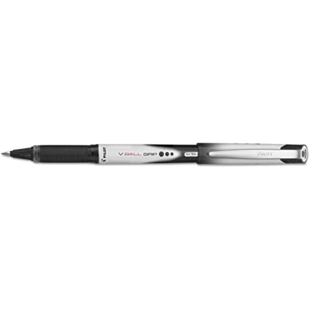 Pilot Automotive Pilot VBall Grip Liquid Ink Roller Ball Stick Pen, Black Ink.5mm, Dozen