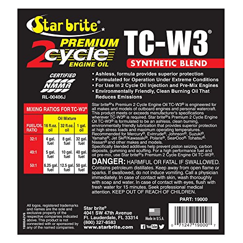 STAR BRITE Premium 2-Cycle Engine Oil TC-W3 - 1 GAL (19000)