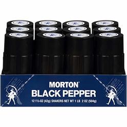 Morton Salt Morton Black Pepper Shakers, 1.5 Ounce (Pack of 12)
