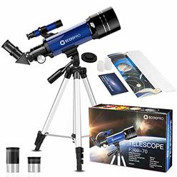 ECOOPRO Telescope for Kids Beginners Adults, 70mm Astronomy Refractor Telescope with Adjustable Tripod - Perfect Telescope Gift for
