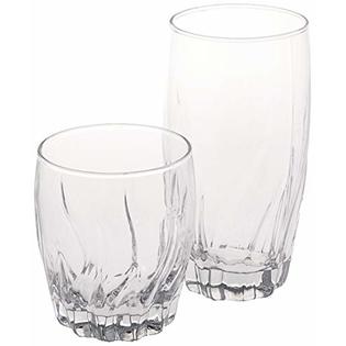 Anchor Hocking Central Park Small and Large Drinking Glasses, Set