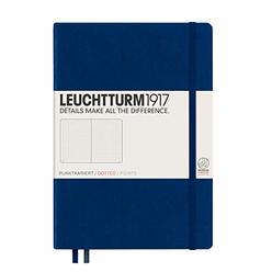 LEUCHTTURM1917 - Medium A5 Dotted Hardcover Notebook (Navy) - 251 Numbered Pages
