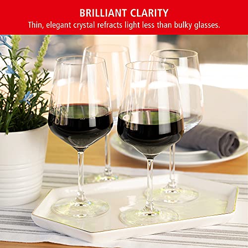 Spiegelau Style Red Wine Glasses, Set of 4, European-Made Lead-Free Crystal, Classic Stemmed, Dishwasher Safe, Professional Qual