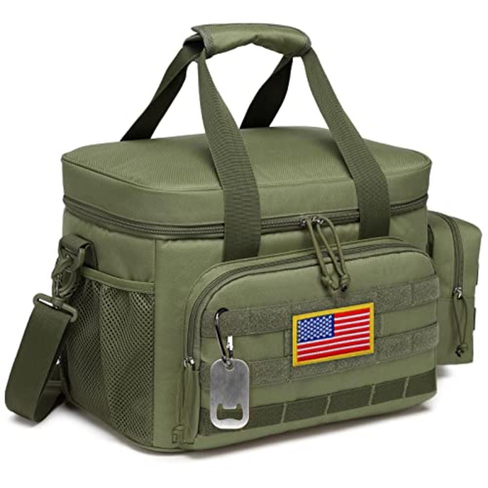 TACTICISM Cooler Bag, Tacticism 30 Cans Leakproof Insulated Lunch Bag for Men Adult, Portable Soft Cooler Tactical Lunch Box Tote with MOL
