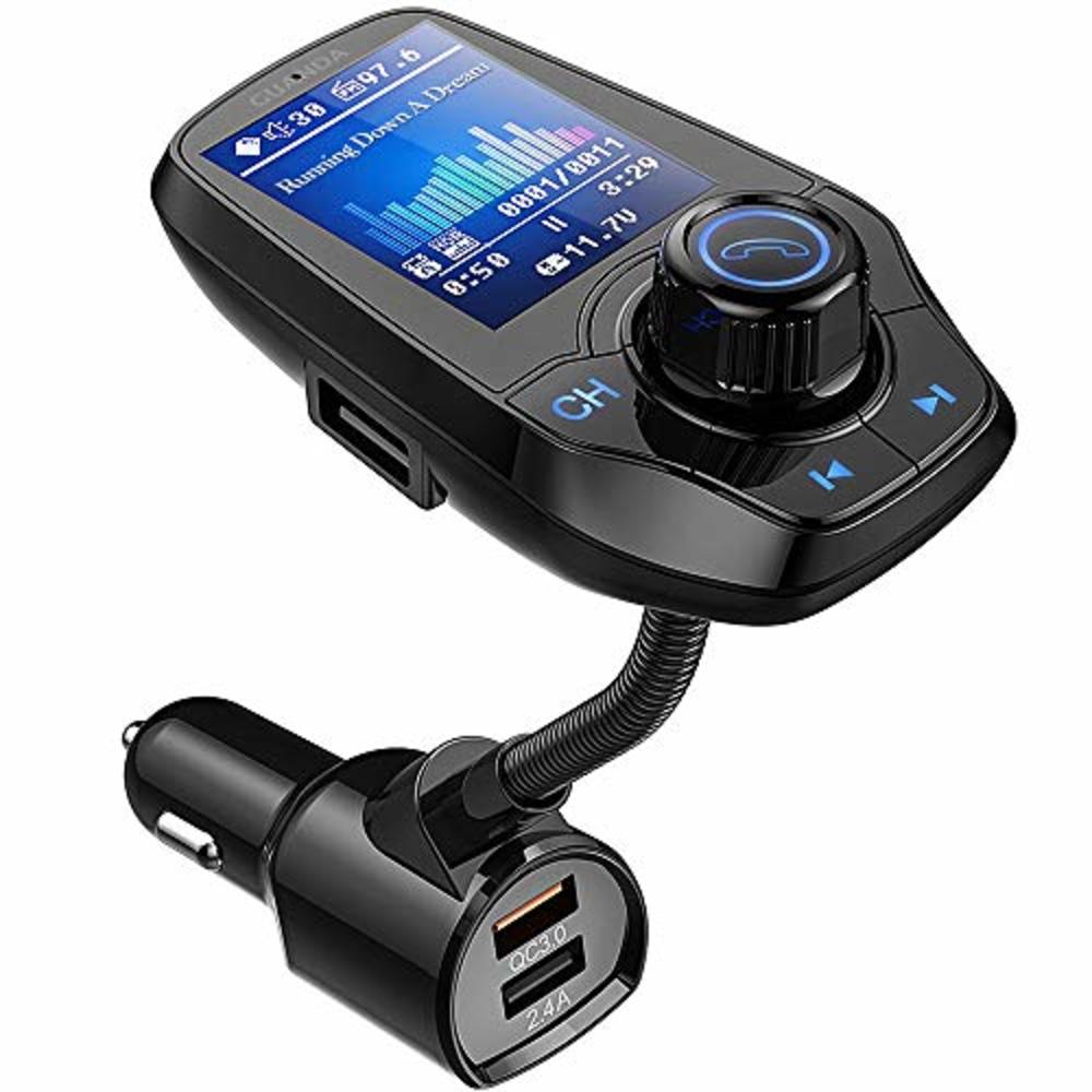 aangenaam incompleet Blind vertrouwen GUANDA TECHNOLOGIES RM100 Bluetooth FM Transmitter in-Car Wireless Radio  Adapter Kit W 1.8" Color Display Hands-Free Call AUX in/Out SD/TF Card USB  Charge