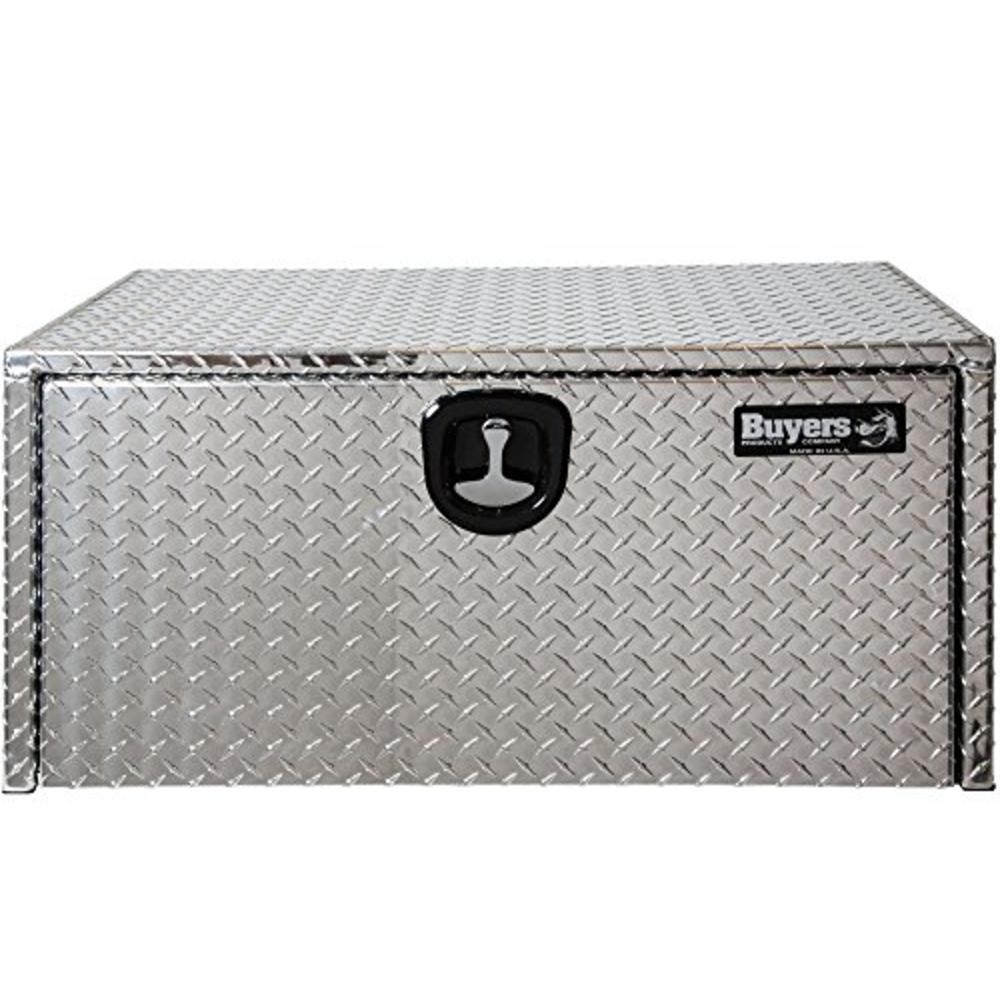 Buyers Products 1705130 Diamond Tread Aluminum Underbody Truck Box withT-Handle Latch, 24 x 24 x 24 Inch