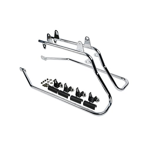 XFMT Chrome Motorcycle Heavy duty Saddlebag Conversion Mount Brackets Compatible with Harley Heritage Softail Softail Deluxe 198