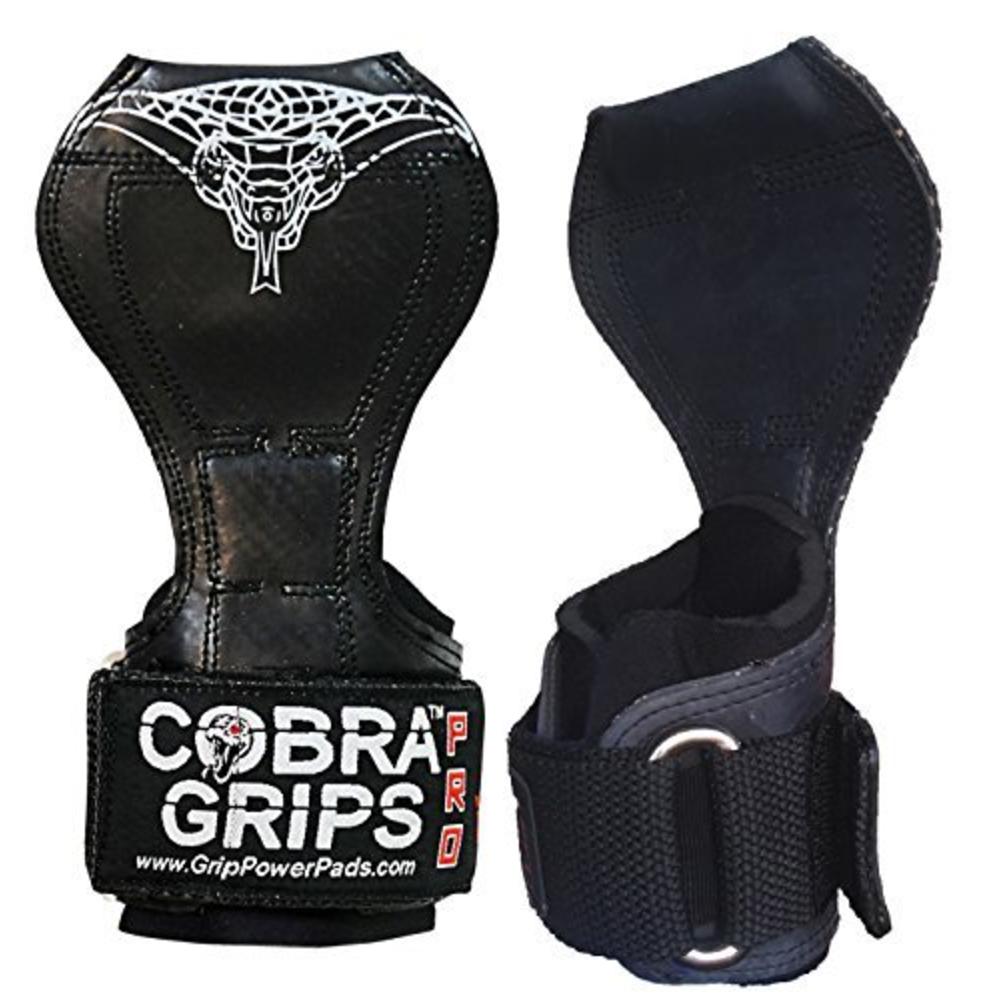 Grip Power Pads Cobra Grips PRO Weight Lifting Gloves Heavy Duty Straps Alternative to Power Lifting Hooks for Deadlifts with Built in Adjustabl