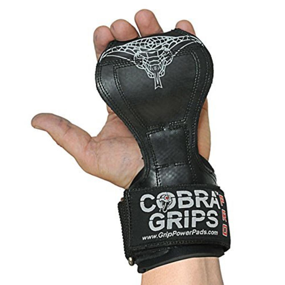 Grip Power Pads Cobra Grips PRO Weight Lifting Gloves Heavy Duty Straps Alternative to Power Lifting Hooks for Deadlifts with Built in Adjustabl