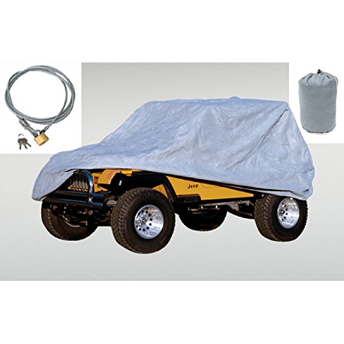 Rugged Ridge 13321.72 Car Cover Kit, Full; 55-06 Jeep CJ/Wrangler YJ/TJ