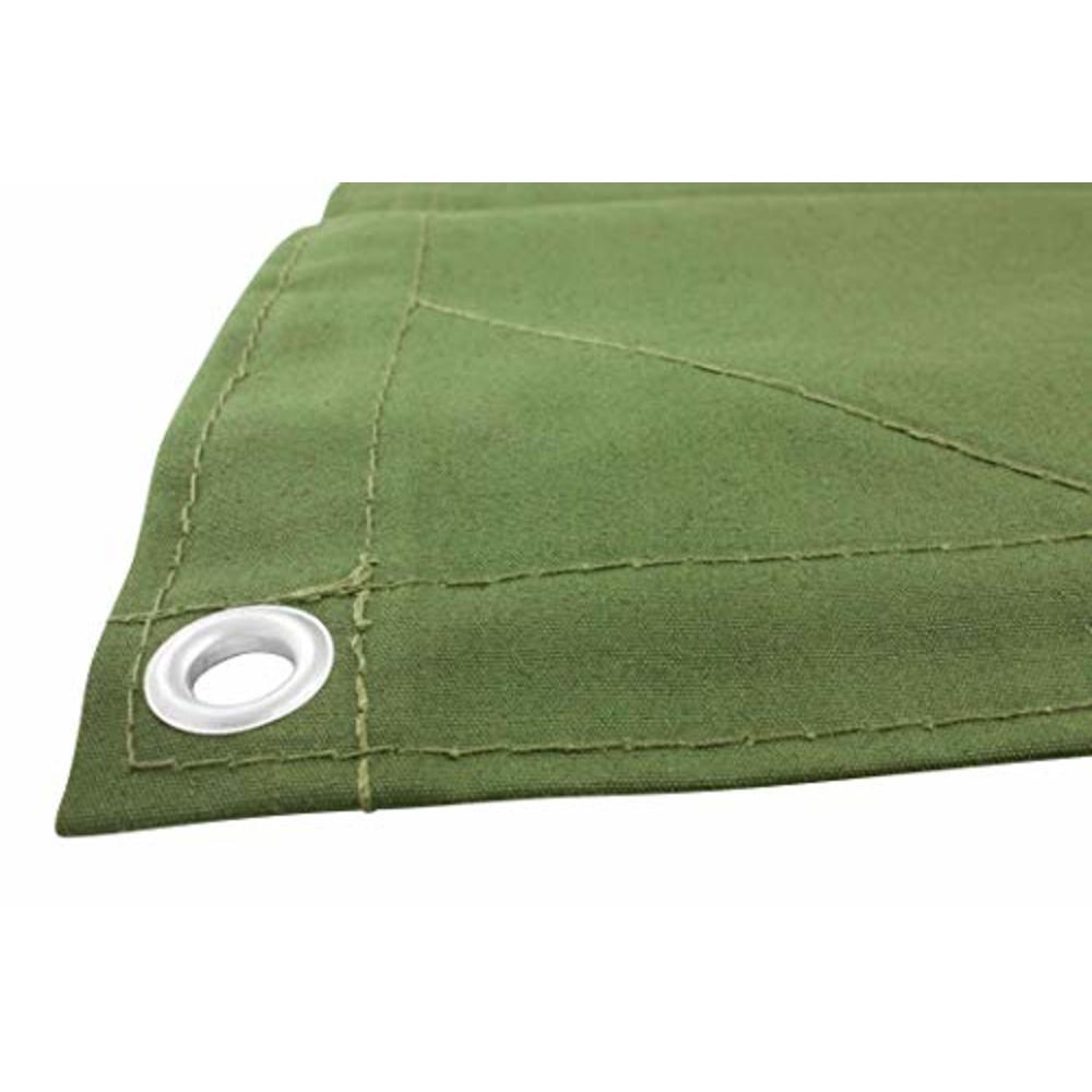 Mytee Products 20 x 20 Green Canvas Tarp 12oz Heavy Duty Water Resistant