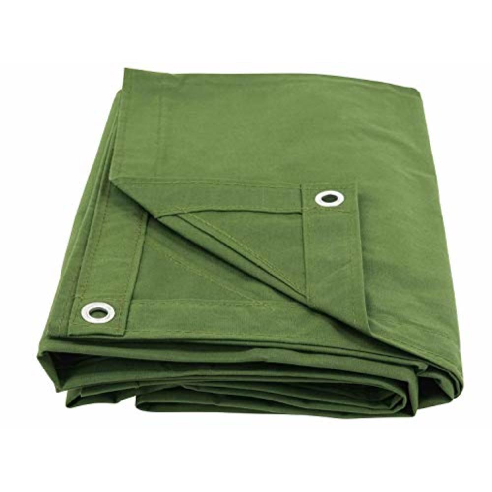 Mytee Products 20 x 20 Green Canvas Tarp 12oz Heavy Duty Water Resistant
