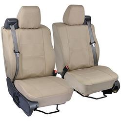 BDK PolyCustom Seat Covers for Ford F-150 Regular & Extended Cab 04-08 - Integrated Seat Belt - EasyWrap Cloth in Beige Tan