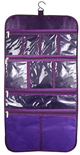 Freegrace Premium Hanging Toiletry Travel Bag - Cosmetic, Jewelry, Toiletry & Accessory Storage Organizer Bag, Large Size, Various Compart