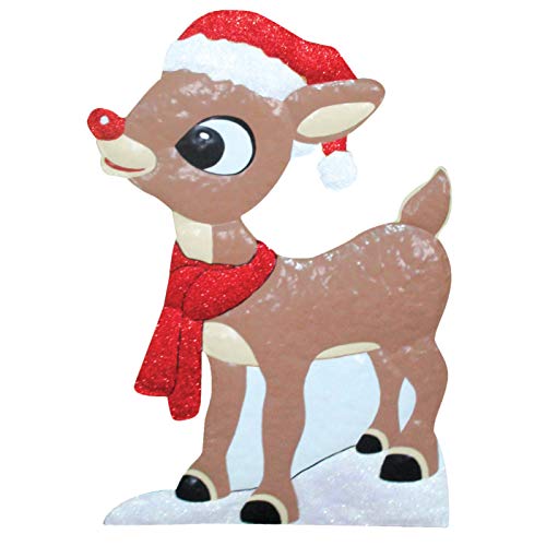 Productworks Rudolph 91304 Rudolph 24 In. Metal Rudolph Holiday Yard Art 91304