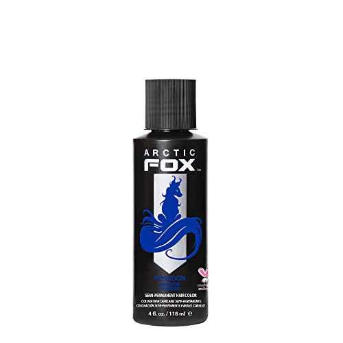 ARCTIC FOX Vegan and Cruelty-Free Semi-Permanent Hair Color Dye (4 Fl Oz, POSEIDON)
