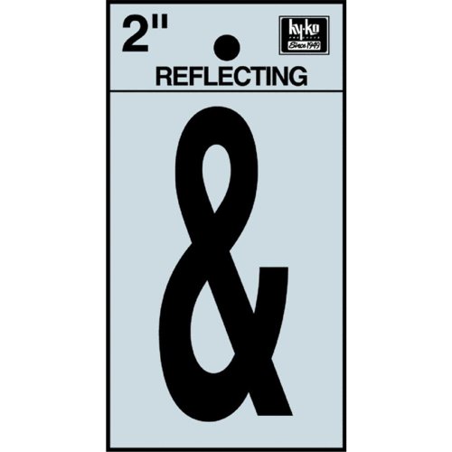 Hy-Ko Products Hy-Ko RV-25/HYPHEN 2" Black Vinyl Self-Stick Reflective Hyphen Sign