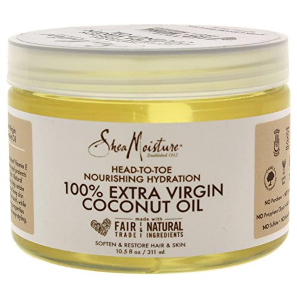 Shea Moisture 100% Extra Virgin Coconut Oil Head-to-Toe Nourishing Hydration for Unisex, 10.5 Ounce