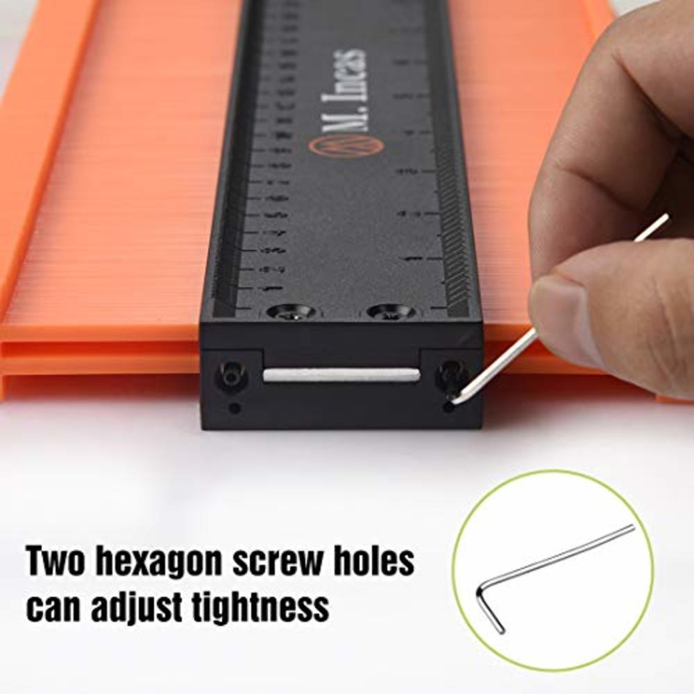 GANASAN Contour Gauge with Lock, Gifts for Men Husband Dad, Construction Rulers Measure Tool for Corners and Contoured, Suitable for Han