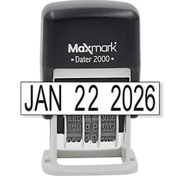MaxMark Dater 2000, Self Inking Small Date Stamp with Black Ink