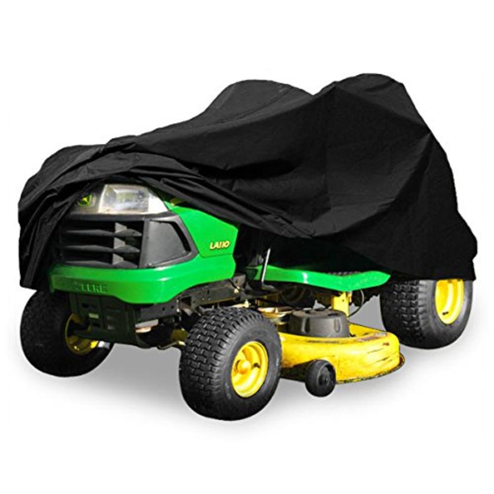 North East Harbor Deluxe Riding Lawn Mower Tractor Cover Fits Decks up to 54" - Black - Water and Sunray Resistant Storage Cover