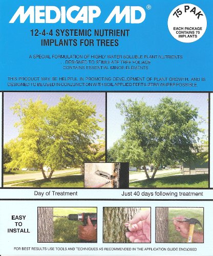 Medicap 75-Pack MD Systemic 12-4-4 Tree Food Implants, 3/8-Inch