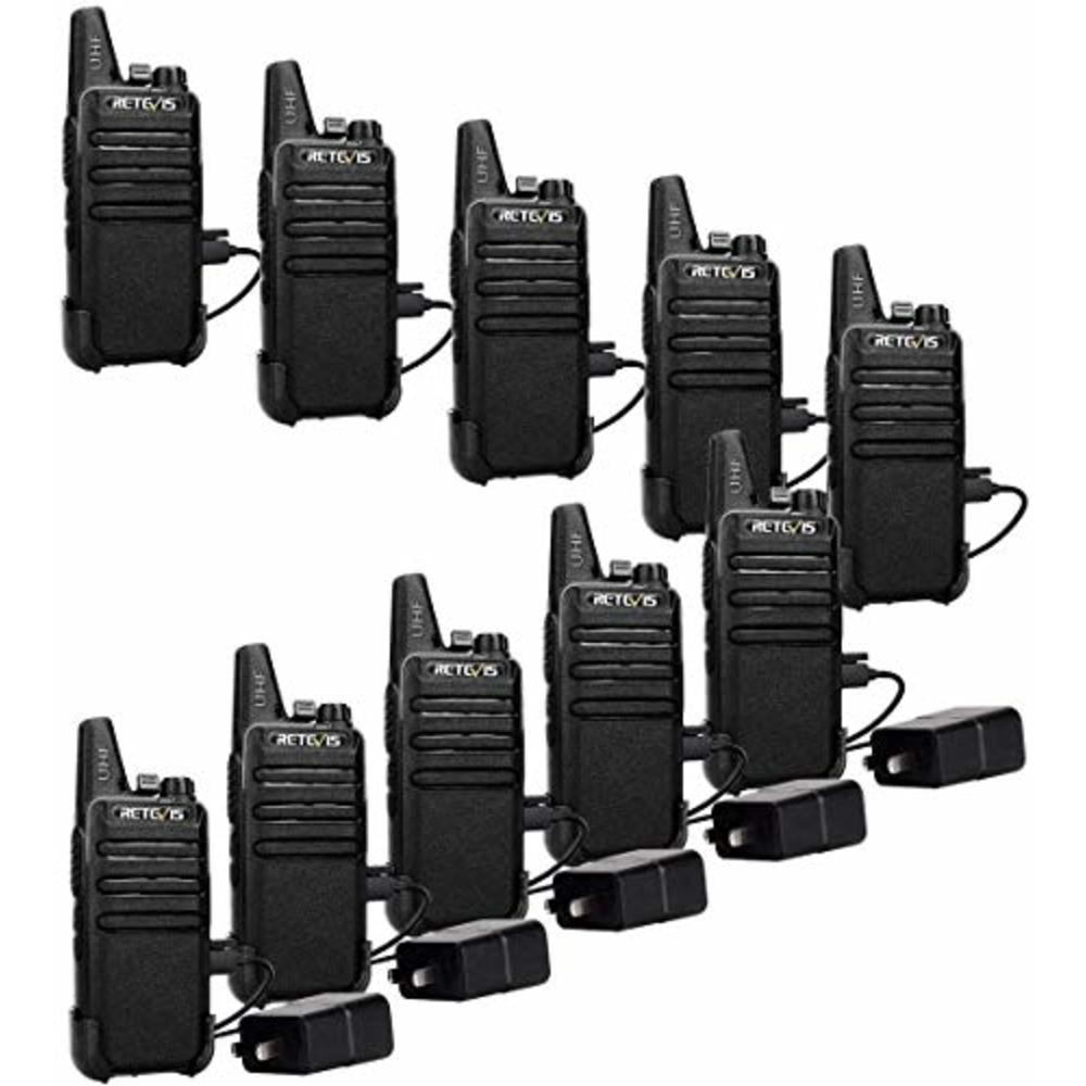 Retevis RT22 Walkie Talkies Rechargeable,Long Range Two Way Radio,2 Way Radio for Adults, Handsfree VOX Mini, for Business Offic