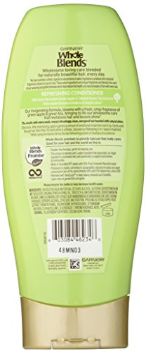 Garnier Whole Blends Refreshing Conditioner with Green Apple & Green Tea Extracts, 12.5 Fluid Ounce