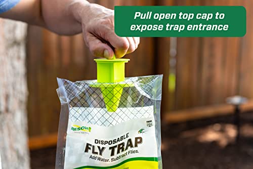 RESCUE! Outdoor Disposable Hanging Fly Trap - 12 Traps