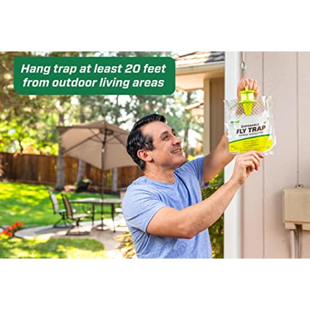 RESCUE! Outdoor Disposable Hanging Fly Trap - 12 Traps