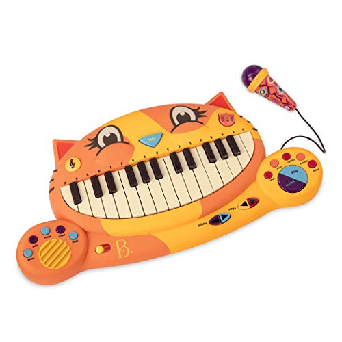 B. toys by Battat B. toys – Meowsic Toy Piano – Children’S Keyboard Cat Piano with Toy Microphone For Kids 2 years +