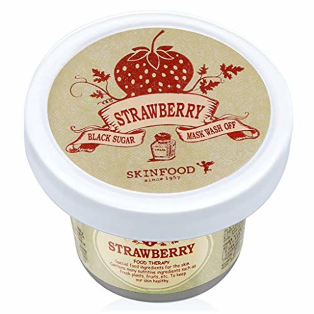Top Huis Pak om te zetten SKIN FOOD since 1957 SKINFOOD Black Sugar Strawberry Mask Wash Off 3.38  fl.oz. (100g) - Exfoliating