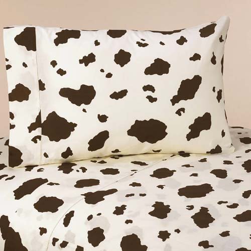 Sweet Jojo Designs 3pc Twin Sheet Set for Wild West Cowboy Bedding  Collection Cow Print