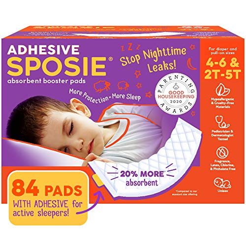 Select Kids Sposie with Adhesive, Stop Overnight Diaper leaks, Nighttime Protection for Heavy Wetters, Potty Training, and Active Sleepers, 