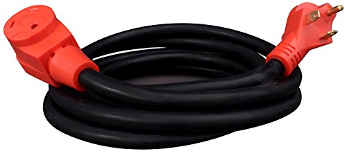 Valterra Mighty Cord RV 30-Amp Extension Cord, 15-Foot Power Extension Cord, Red