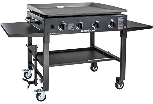 Blackstone 1554 Cooking 4 Burner Flat Top Gas Grill Propane Fuelled Restaurant Grade Professional 36” Outdoor Griddle Station wi