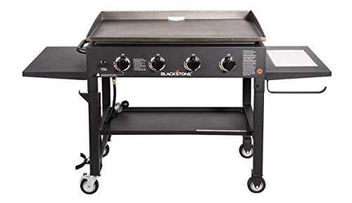 Blackstone 36" Cooking Station 4 Burner Propane Fuelled Restaurant Grade Professional 36 Inch Outdoor Flat Top Gas Griddle with 
