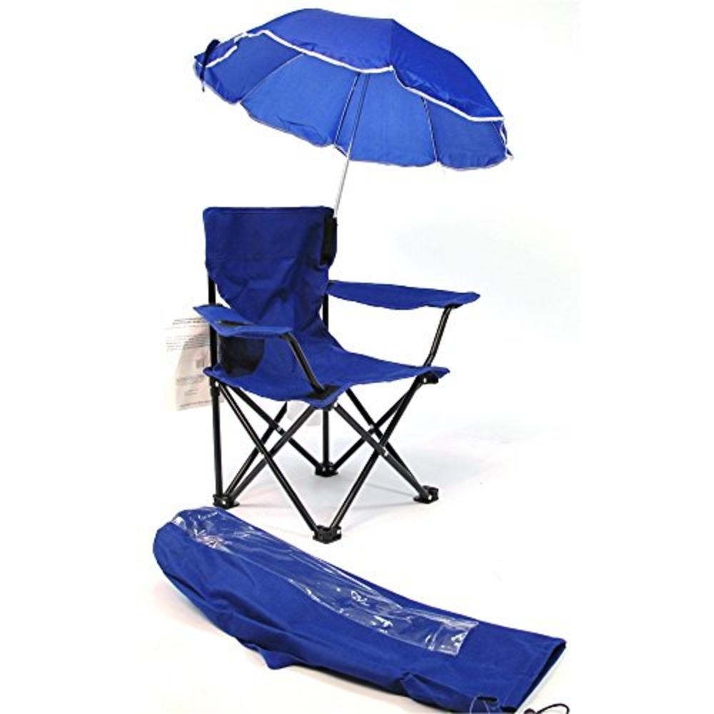 Redmon Umbrella Kids Camping Chair with Matching Shoulder Bag, Royal Blue