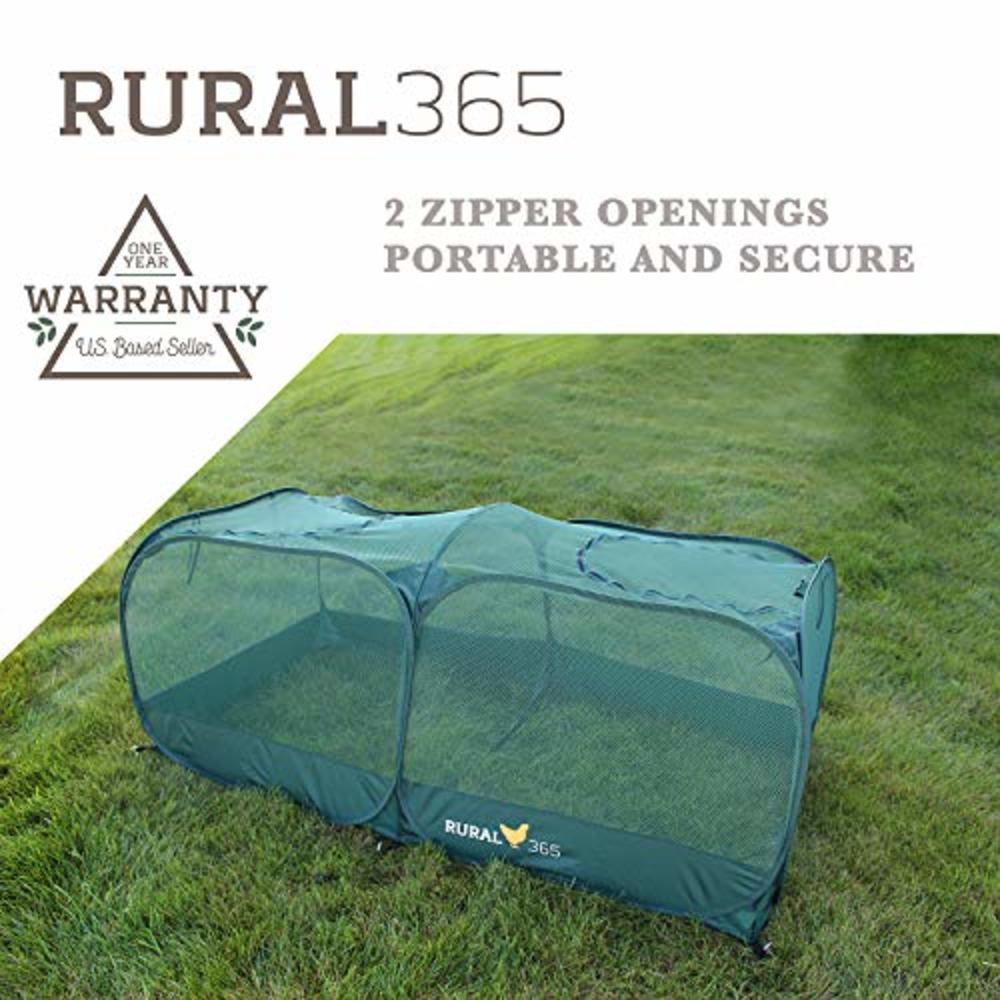 KEXMY Rural365 Portable Chicken Run - Large Pop-Up Chicken Pen for Small Animals - Outdoor Pet Enclosure Outdoor Rabbit Run