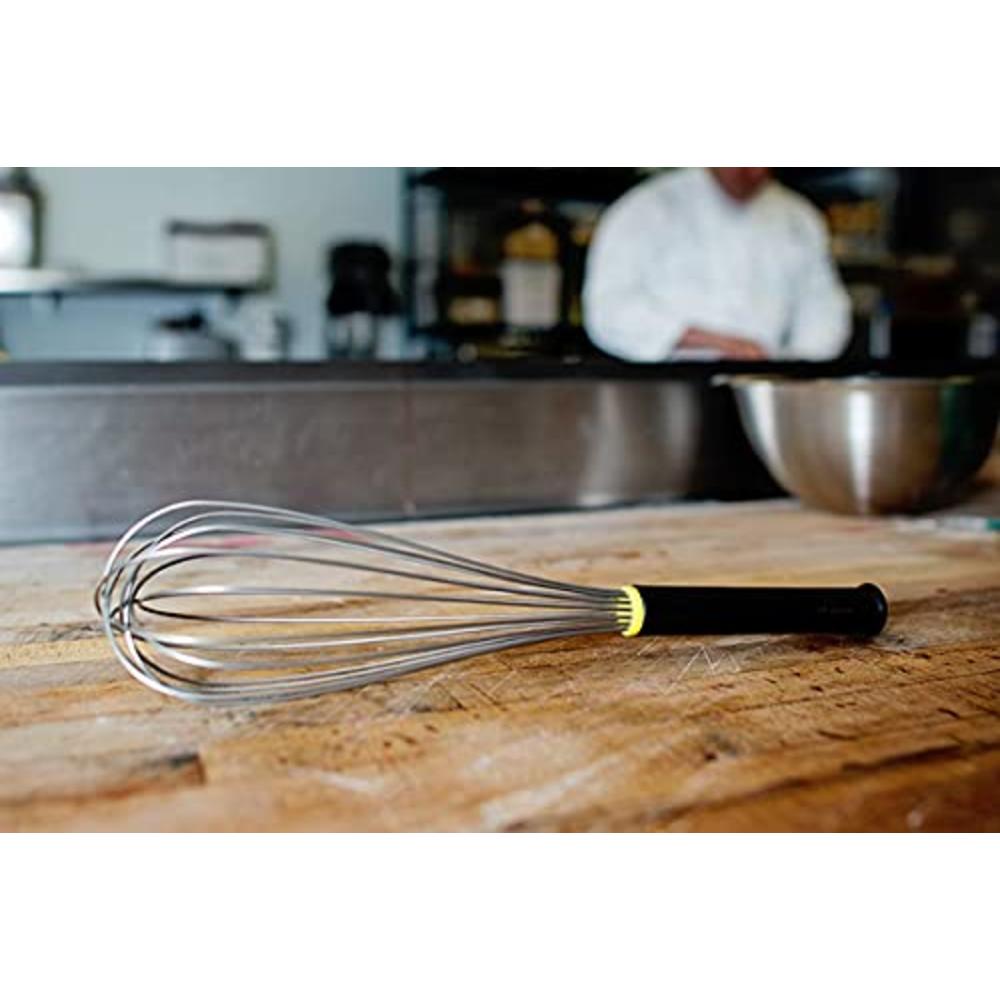 Matfer Bourgeat Piano Whisk with Exoglass Handle, 10", Professional Stainless Steel Wire Kitchen Whisk
